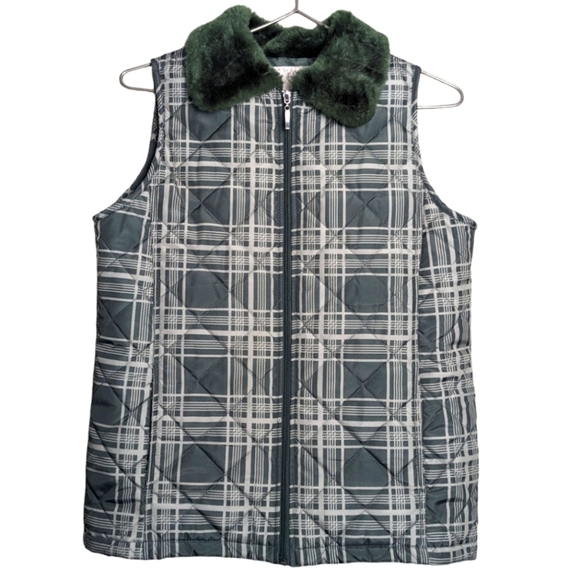Debbie Morgan Jackets & Blazers - Debbie Morgan Quilted Puffy Puffer Vest Warm Cute Cottage Forest Fall Fun Zipper